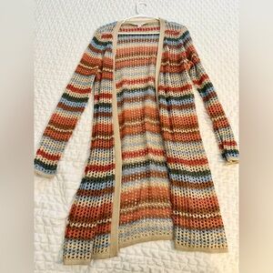No Boundaries Colorful Striped Cardigan